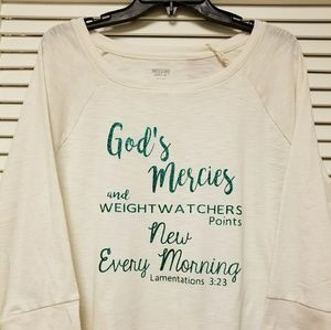 3/4 Sleeve Light Sweatshirt $25